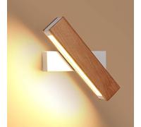 Goeco LED Wall Light Indoor, 360° Rotating Wall Lamp Indoor Modern, 3000K in White Goeco White