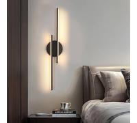 Goeco Modern Indoor Wall Light, 24 W, Black Wall Lighting LED, 3000 K Goeco Black