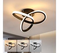 Goeco Modern LED Ceiling Light 22W 2500LM Black 25 cm Dimmable Goeco Black