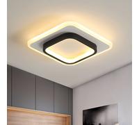 Goeco Modern LED Ceiling Light, 24W, Square, Geometric Ceiling Lights, 3000K in Black Goeco Black
