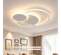 Goeco Modern LED Ceiling Light, 38W, Dimmable Flush Mount with Remote White Goeco White