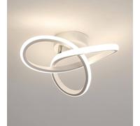 Goeco Modern LED Ceiling Light Creative Flower Shape Ceiling Light 4500K in White | Size: 12 inches Goeco White 12 inches