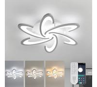 Goeco Modern LED Ceiling Light, Dimmable, with Remote Control/APP, 54W in White Goeco White