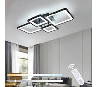 Goeco Modern LED Ceiling Light, Dimmable with Remote Control for Bedroom 54W in Black Goeco Black