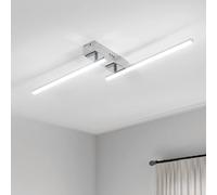 Goeco Modern LED Ceiling Light, Rotatable Ceiling Lamp Bedroom 6500K 83cm in Silver Goeco Silver
