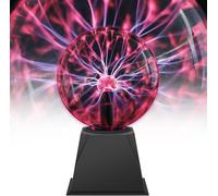 Goeco Plasma Lamp 5In Ball, Touch Sensitive & Sound Sensitive Plasma Light in Red Goeco Red