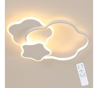 Goeco Simple Creative Ceiling Lamp White 55*47*7CM Stepless Dimming with Remote Control 30W 220V Goeco White