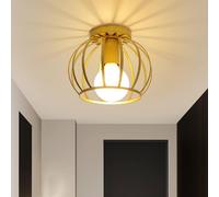 Goeco Vintage Ceiling Light, E27 for Hallway Bedroom Kitchen Cafe Bar Gold Goeco Gold