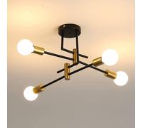 Goeco Vintage Ceiling Light E27 Industrial Ceiling Lights Modern Chandelier in Black Goeco Black