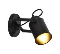 Goeco Wall Light Indoor, Industrial Black Wall Lamp, Vintage Wall Spotlight Goeco Black