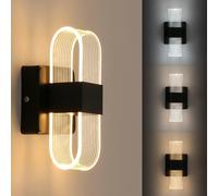 Goeco Wall Light LED Indoor, 12 W, Dimmable, 3000K/4500K/6500K, for Stairs in Black Goeco Black