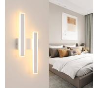 Goeco Wall Light LED Modern, 32 W, Creative Long Parallel Wall Lamp, 3000 K in White Goeco White