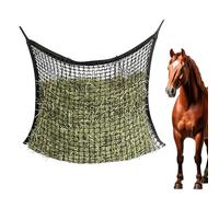 GOEDCH Hay Net: 120 x 90 cm Hay Bag for Horses, Black Large Feeding Net for Hay, Horse Hay Net, Hay Net, Tight Mesh, On the Go Feeding Bag for Species-Appropriate Feeding, Improves Digestion