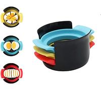 GOEDEKE 3-in-1 Egg Slicer - Stainless Steel Wire, 3 Slicing Styles, Multifunctional Cutter for Eggs, Ham, Kiwi, Banana & Strawberry