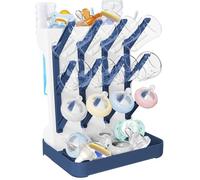 GOEDEKE Baby Bottle Drying Rack, Removable Vertical Bottle Drying Rack, Space Saving Dryer Rack for Feeding Nipples, Teats, Soothers, Sealing Discs Storage, Newborn Essentials (Blue)