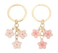 GOEDEKE Cute keychain for women,2pcs Flower keychain, Car pendant, Bag pendant, Daily decoration pendants, Gifts for girlfriend