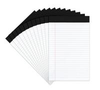 Goefun Legal Pads 8.5 x 11-50 Sheets Notepad, 12 Pack White Lined Notepads 8.5 x 11 Wide Ruled, Perforated Writing Pads Letter Size for Office, School, College