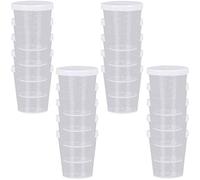 Goeielewe 20PCS Plastic Medicine Cups with Lids, 30ML Clear Reusable Graduated Cups Transparent Scale Measuring Cups, Measure Container for Mixed Pills, Liquid Medication