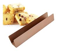 Goeielewe Rectangle Cookie Cutters Long Non-stick Carbon Steel Cookie Mold U Shape Biscuit Cake Bread Mold Cookies Model Baguette Mould for Baking (Long section: 9.5"x1.8"x1.6")