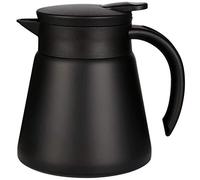 Goeielewe Thermal Coffee Carafe Tea Pot 20 Oz Stainless Steel Insulation Pot Double Wall Vacuum Insulated Coffee Water & Beverage Dispenser (Black)
