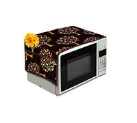 Goel Home Decor Microwave Oven top Cover with 4 utilities Pocket (37 cm x 91 cm) (Golden Tree)