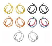 Goenjoy Double Hoop Earrings, Gold & Silver, 12mm, Stainless Steel, Hoop Earring Design, Perfect for Single Piercing or Two, Wrap Back Finding, Stainless Steel, No Gemstone