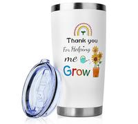 GOENMOOL Teacher Gifts for Women Men, Teacher Appreciation Gifts from Students, Personalised 20oz Stainless Steel Mug, Ideas Teachers Leaving Presents for Nursery, Teaching Assistant Gift