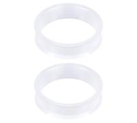 Goerhsjie Silicone Ear Gauges Tunnels Plugs for Ears Women Men Earrings Black/Clear/White Size 26mm-50mm Double Gage Retainer Stretching Kit Starter Stretchers Expander, 34 mm, Silicone, no gemstone