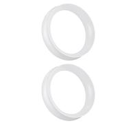 Goerhsjie Silicone Ear Gauges Tunnels Plugs for Ears Women Men Earrings Black/Clear/White Size 26mm-50mm Double Gage Retainer Stretching Kit Starter Stretchers Expander, 44mm, Silicone, no gemstone