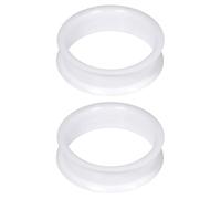 Goerhsjie Silicone Ear Gauges Tunnels Plugs for Ears Women Men Earrings Black/Clear/White Size 26mm-50mm Double Gage Retainer Stretching Kit Starter Stretchers Expander, 34 mm, Silicone, no gemstone