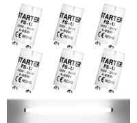 Goerpn 6 Pack Fluorescent Light Starter 4-65w 220-240v T8/T12 Fluorescent Tube Starters LED Strip Light Starter for Fluorescent Light Tube and Fluorescent Lamps