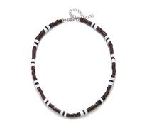 Goerpn Mens Beaded Surfer Necklace Wooden Bead Patchwork with Soft Clay Trendy Men's Handcrafted Tribal Style Mixed Color Necklaces for Beach Adventures and Clubbing Gift for Men Boyfriend Him