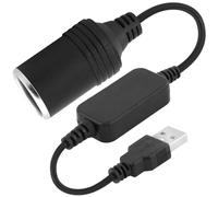 Goerpn USB A Male to 12V Car Cigarette Lighter Socket Female Converter Cable Adapter Cord Step Up Voltage Output for Driving Recorder DVR Camera GPS E-Dog and Other Electronics