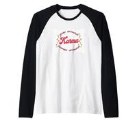 Goes Around Karma Comes Around Retro Aesthetic Raglan Baseball Tee