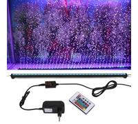 GOESWELL Fish Tank Aquarium Light: Submersible Fish Tank Light Waterproof with 24key Controller - 5050 LED RGB Color Changing Air Bubble Lamp for Underwater Aquarium Decoration (30cm)