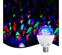 GOESWELL Party Disco Ball Light: E27 3W 360° Colorful Rotating Magic Ball Light - RGB LED Automatic Strobe Light Bulb for Halloween Christmas Decoration Happy Birthday Gift Wedding Club Show