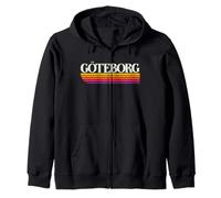 Göteborg Sverige Retro - Gothenburg Sweden Zip Hoodie