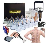 Goethe Garden Cupping Therapy Set, 18 Pcs Massage Cups with Pumping Handle, Back Cupping Device, Professional Cupping Kit with Vacuum Pump for Massage Therapy, Relief Muscle Tension Pain