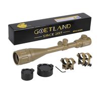 Goetland Rifle Scope 6-24x50 AOEG Red Green Illuminated Rangefinder SFP Ring Mounts for Air Gun Airsoft Crossbow Hunting Tactical