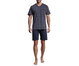 Götzburg Men's Shorty, V-Ausschn. Pyjama Set, Blau (Navy 7013), Medium