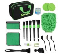 Goeveo 18PCS Car Cleaning Kit, Professional Car Detailing Brushes for Cleaning Interior, Exterior, Wheels, Dashboard, Upholstery Care, Auto Car Detailing Kit for Car Owners and Enthusiasts