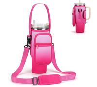 GOEWY Water Bottle Carrier Bag for Stanley 30oz Tumbler with Phone Pocket Water Bottle Holder with Strap Neoprene Water Bottle Pouch for Stanley Cup Accessories