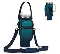 GOEWY Water Bottle Carrier Bag for Stanley 30oz Tumbler with Phone Pocket Water Bottle Holder with Strap Neoprene Water Bottle Pouch for Stanley Cup Accessories