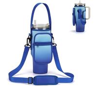 GOEWY Water Bottle Carrier Bag for Stanley 40oz Tumbler with Phone Pocket Water Bottle Holder with Strap Neoprene Water Bottle Pouch for Stanley Cup Accessories
