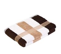 Gözze Bath Towel, Cotton, Maroon/White/Mocha, 70 x 140 cm