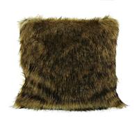Gözze - Cushion Cover, Smart Fur Look, Sable Design, 50 x 50 cm - Brown
