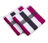 Gözze Handtuch, 2er Set, New York Streifen, 50/100 cm, cyclam/weiß/graphit