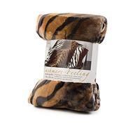 Gözze - Premium Cuddly Blanket, Cashmere Feel, High Fabric Weight 500 g/m², 150 x 200 cm - Bengal tiger