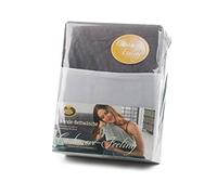 Gözze - Reversible Bed Linen Set, Cashmere Feel, Duvet Cover: 135 x 200 cm, Pillowcase: 80 x 80 cm, Microfibre - Anthracite/Silver