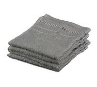 Gözze - Set of 4 Faceloths, Berlin, 100% Cotton, 30 x 30 cm - Taupe